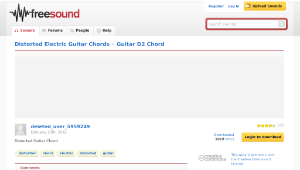 Freesound聲音庫：Guitar D2 Chord