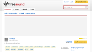 Freesound聲音庫：Glitch Corruption