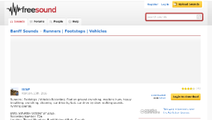 Freesound聲音庫：Runners | Footsteps | Vehicles 縮圖