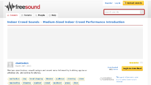 Freesound聲音庫：Medium-Sized Indoor Crowd Performance Introduction縮圖