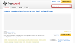 Freesound聲音庫：Scraping a wooden chair along the ground slowly and quickly.wav-資源代表圖