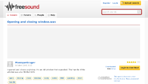 Freesound聲音庫：Opening and closing window.wav