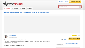 Freesound聲音庫：Help Me, Horror Vocal Pack#1