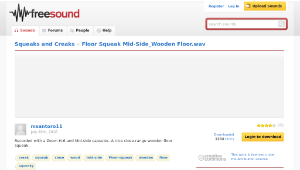 Freesound聲音庫：Floor Squeak Mid-Side_Wooden Floor.wav-資源代表圖
