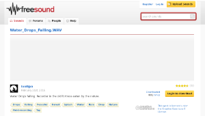 Freesound聲音庫：Water_Drops_Falling.WAV