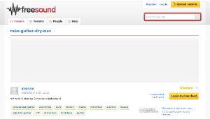 Freesound聲音庫：rake-guitar-dry.wav
