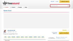 Freesound聲音庫：Game Over-資源代表圖