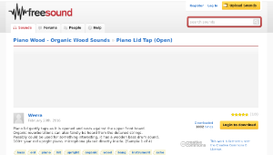 Freesound聲音庫：Piano Lid Tap (Open)-資源代表圖