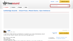 Freesound聲音庫：Chest Press | Metal Clanks | Gym Ambience -資源代表圖