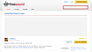 Freesound聲音庫：watering flowers.mp3縮圖