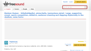 Freesound聲音庫：Urheilukilpailut, yleisurheilu, kannustava yleisö / Large, supportive crowd, sports competition-資源代表圖