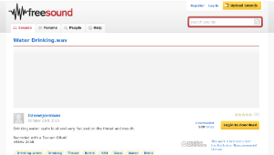 Freesound聲音庫：Water Drinking.wav-資源代表圖