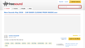 Freesound聲音庫：CAR DOOR CLOSING FROM INSIDE.wav