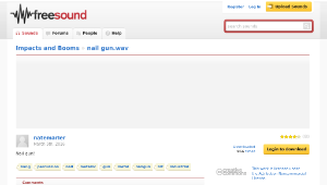 Freesound聲音庫：nail gun.wav