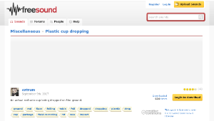 Freesound聲音庫：Plastic cup dropping縮圖