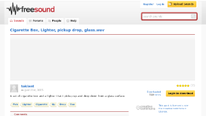 Freesound聲音庫：Cigarette Box, Lighter, pickup drop, glass.wav-資源代表圖