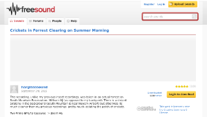 Freesound聲音庫：Crickets in Forrest Clearing on Summer Morning縮圖
