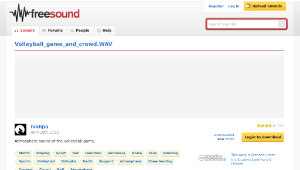 Freesound聲音庫：Volleyball_game_and_crowd.WAV-資源代表圖