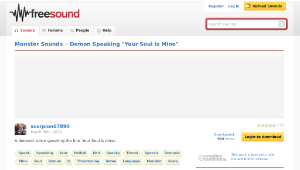 Freesound聲音庫：Demon Speaking "Your Soul is Mine"