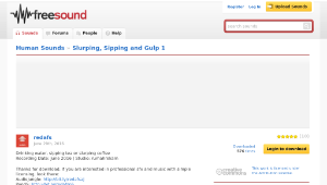 Freesound聲音庫：Slurping, Sipping and Gulp 1縮圖