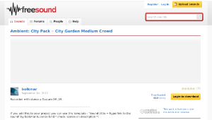 Freesound聲音庫：City Garden Medium Crowd-資源代表圖