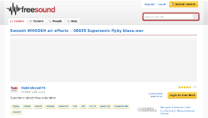 Freesound聲音庫：06035 Supersonic flyby blaze.wav-資源代表圖