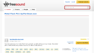 Freesound聲音庫：Metal Flask Pick Up/Put Down.wav縮圖