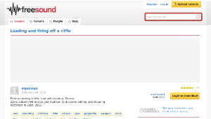 Freesound聲音庫：Loading and firing off a riffle縮圖
