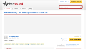 Freesound聲音庫：37. Locking wooden deadbolt.wav-資源代表圖