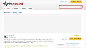 Freesound聲音庫：creeky chair縮圖