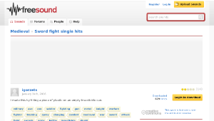 Freesound聲音庫：Sword fight single hits-資源代表圖