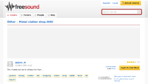Freesound聲音庫：Metal clatter drop.WAV