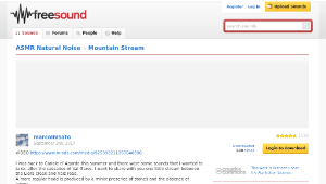 Freesound聲音庫：Mountain Stream-資源代表圖