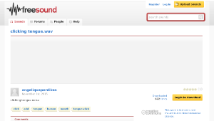 Freesound聲音庫：clicking tongue.wav-資源代表圖