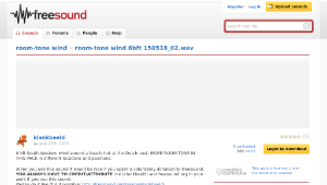 Freesound聲音庫：room-tone wind 6bft 150518_02.wav
