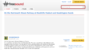 Freesound聲音庫：On the Dartmouth Steam Railway at Hookhills Viaduct and Goodrington Sands