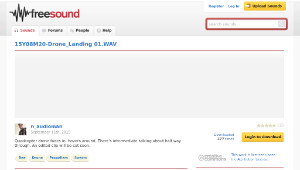 Freesound聲音庫：15Y08M20-Drone_Landing 01.WAV-資源代表圖
