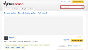 Freesound聲音庫： Bowed electic guitar - Fm9 chord-資源代表圖