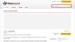 Freesound聲音庫：card on plate.mp3-資源代表圖