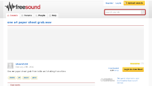 Freesound聲音庫：one a4 paper sheet grab.wav縮圖