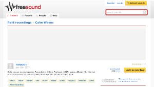Freesound聲音庫：Calm Waves