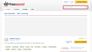 Freesound聲音庫：Ant running