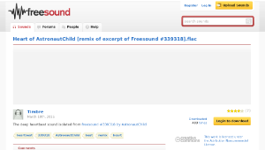 Freesound聲音庫：Heart of AstronautChild [remix of excerpt of Freesound #339318].flac