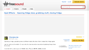 Freesound聲音庫：Opening fridge door, grabbing stuff, closing fridge.縮圖