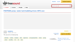 Freesound聲音庫：FISHTANK pump- water tank bubbling drone (SFX).wav