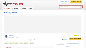 Freesound聲音庫：clearing throat