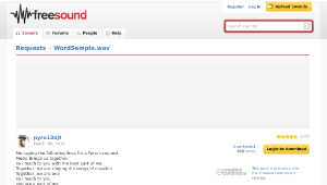 Freesound聲音庫：WordSample.wav