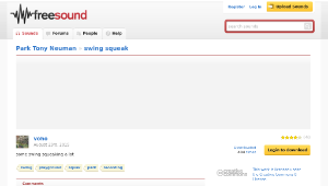 Freesound聲音庫：swing squeak