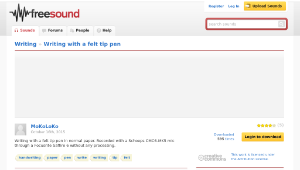 Freesound聲音庫：Writing with a felt tip pen-資源代表圖