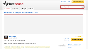 Freesound聲音庫：House Beat Sample with Bassline.wav縮圖